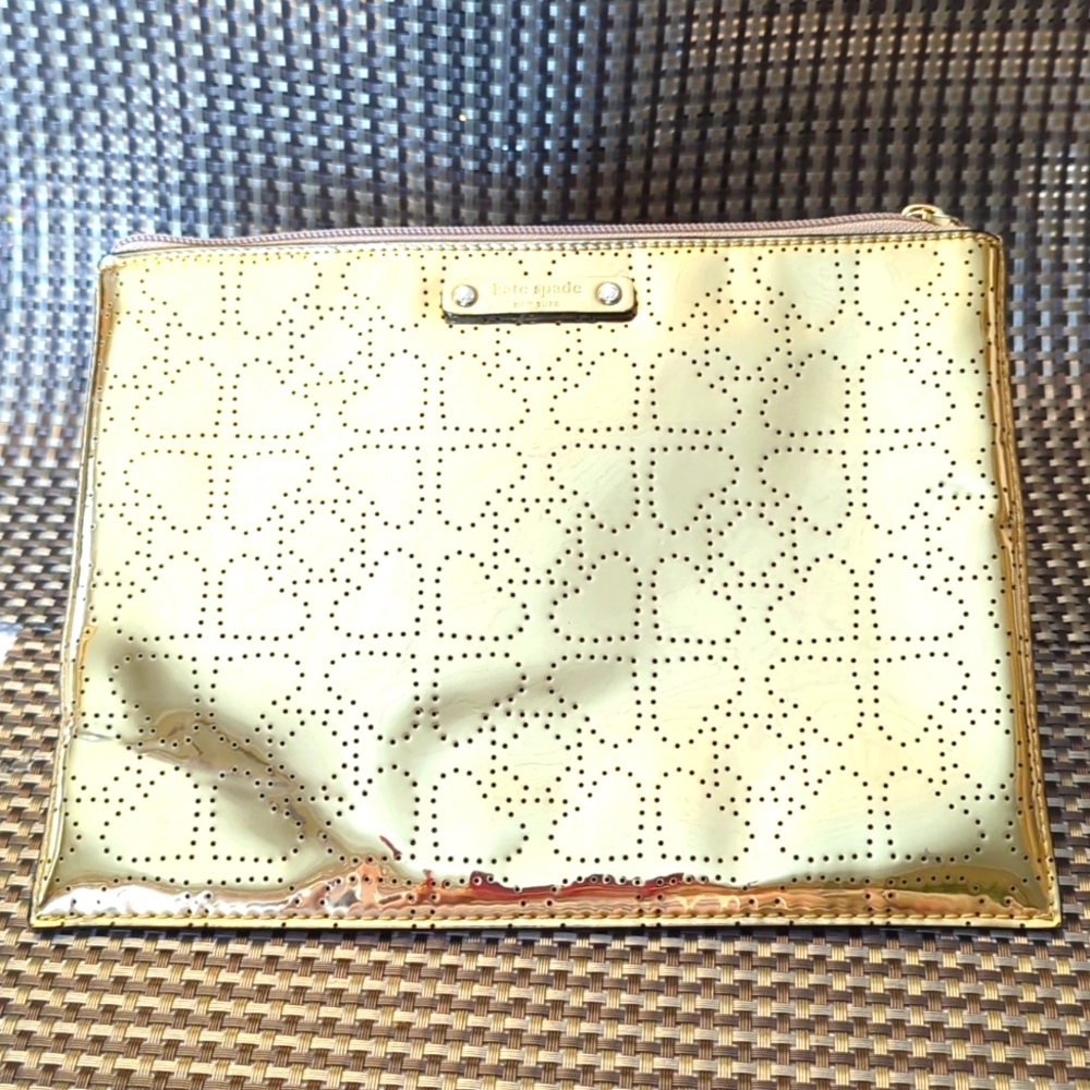 Kate Spade gold clutch